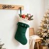 Festive Fireplace Mantle Decor Large Ruffled Cuff Christmas Stockings, Thick Xmas Gift Sack with Hanging Small Candy Pouches for Rope, Present