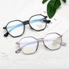 TR90 Polygon Anti-blue Light Computer Glasses Women Men Prescription Spectacle Diopter 0 To -6 Lightweight Durable