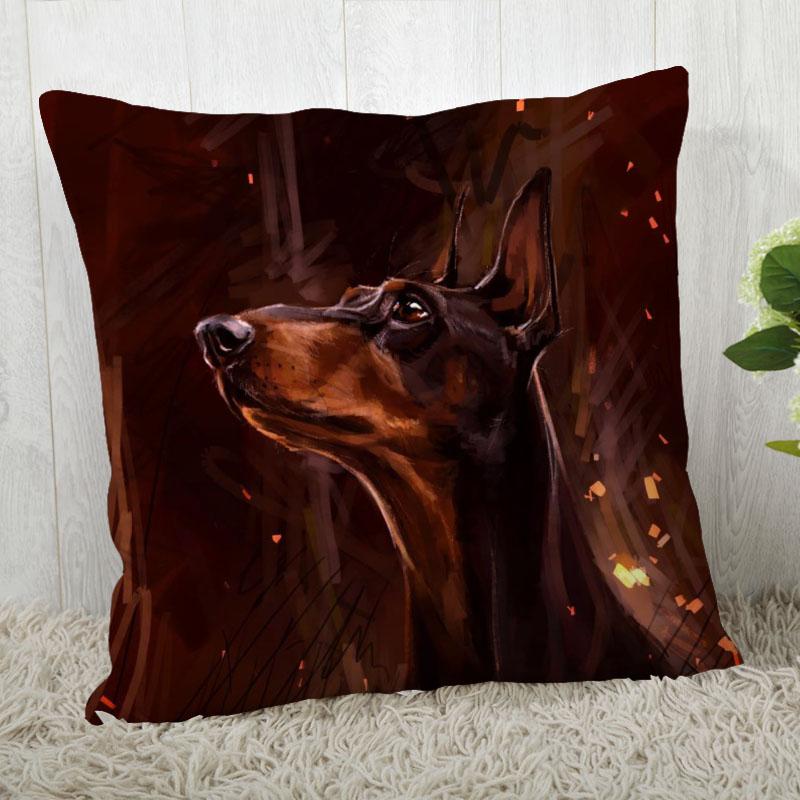 Pillowcase Doberman Pinscher  Modern Home Living Room Decoration