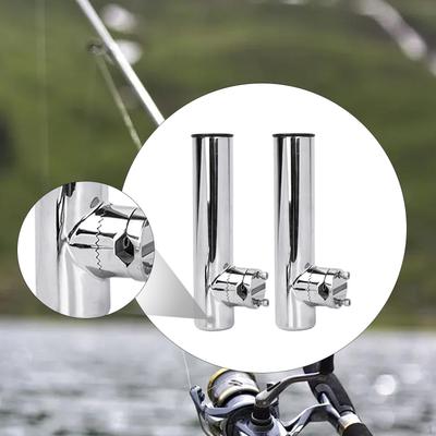 2Pcs Boat Fishing Rod Holders Stainless Steel Accessory Heavy Duty Easy Installation Rail