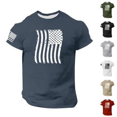 Summer Men's Popular T-shirt Printed Round Neck Short Sleeve T-shirt