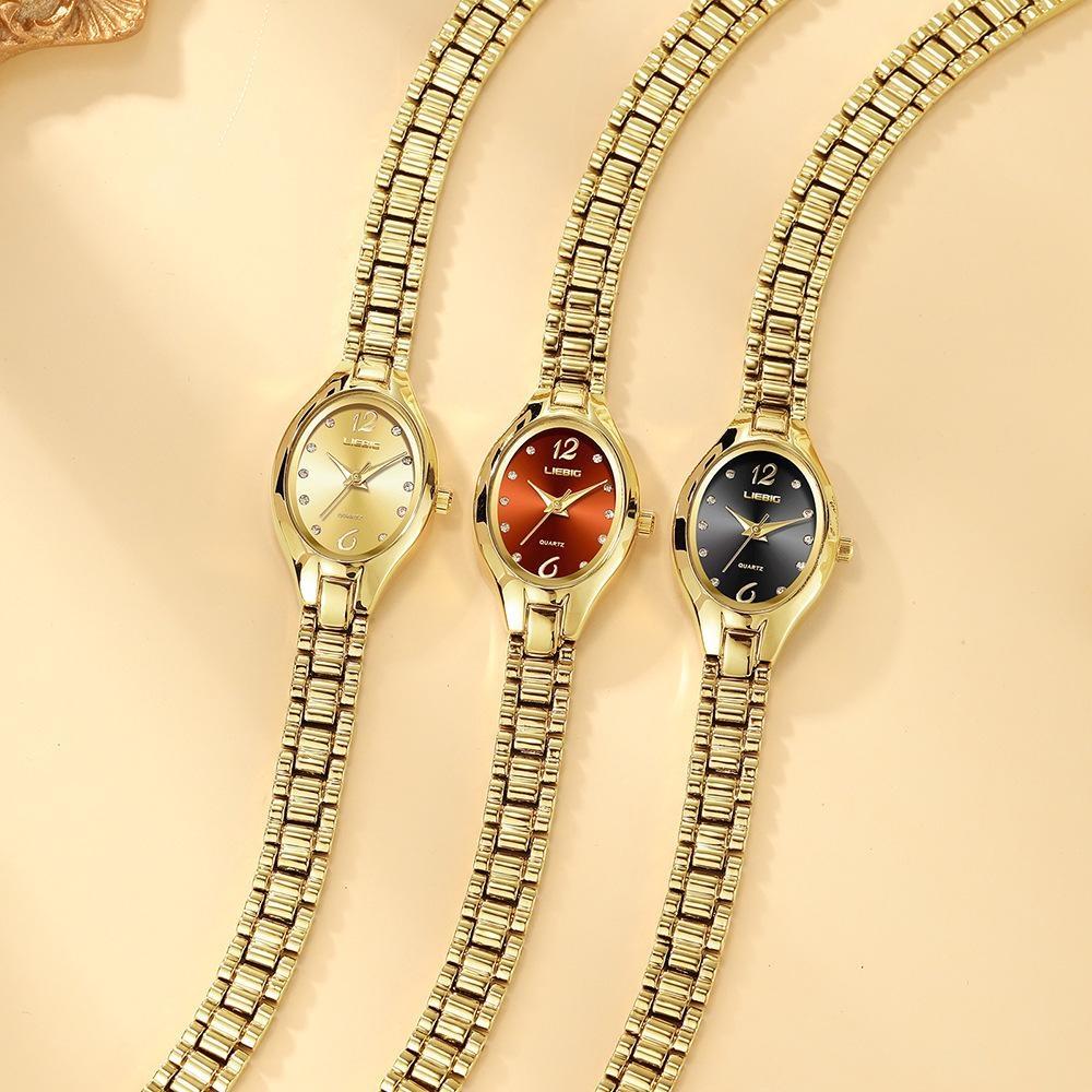 Top Brands Luxury Quartz Wristwatches Fashion Elegant Watches For Women Stainless Steel Strap Watch