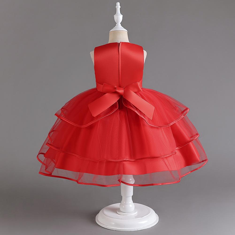 1. Juni Kinder Performance Puffy Kleider Mädchen Mesh Prinzessin Kleider Blumenmädchen Hochzeit Walking Weihnachtskostüme