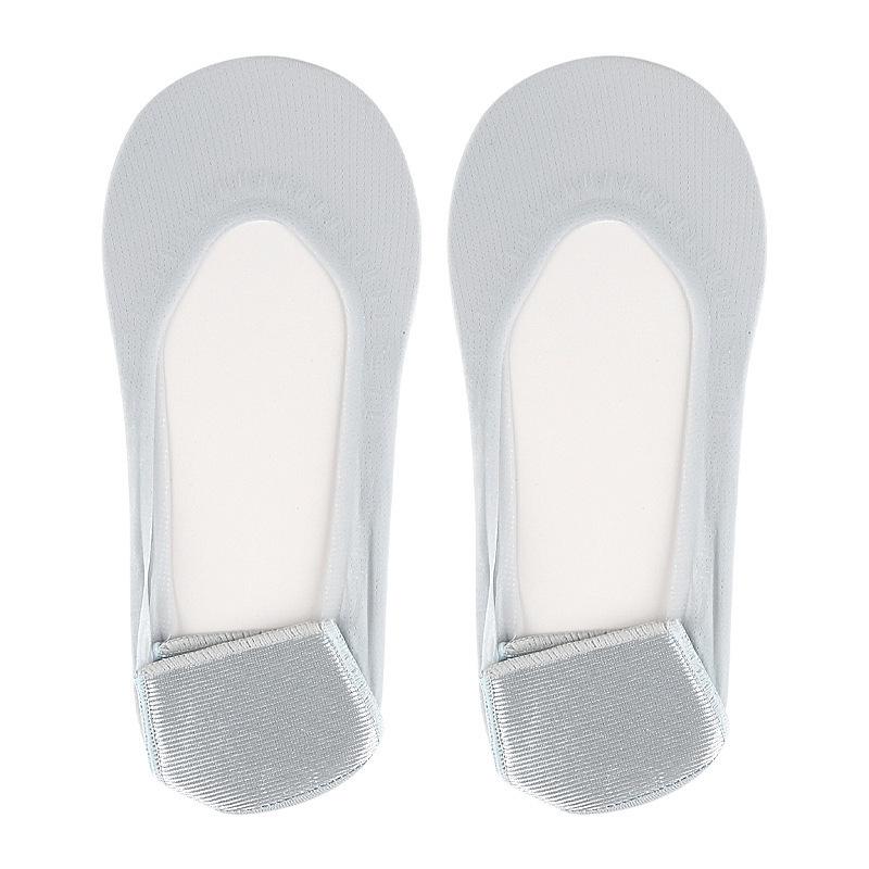 Women's Seasonal Stretchy Boat Socks - Thick Heel, Pressure Relief, Invisible Low-Cut, Non-Slip, Anti-Abrasion.