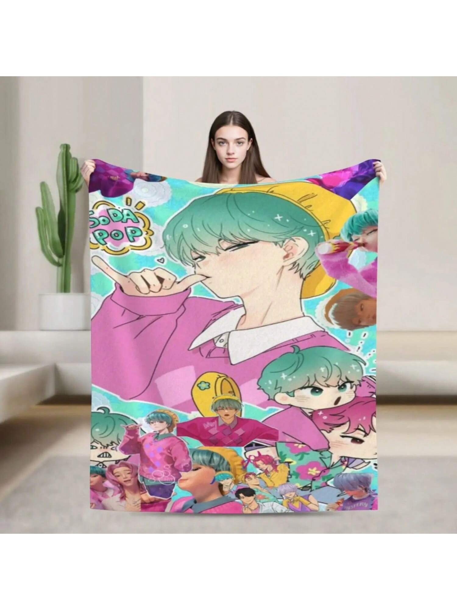 Handsome Saja Cozy Super Soft  Blanket, Popular KPop  Anime Warm Throw Blanket For Living Room,Home Decor 75X95CM