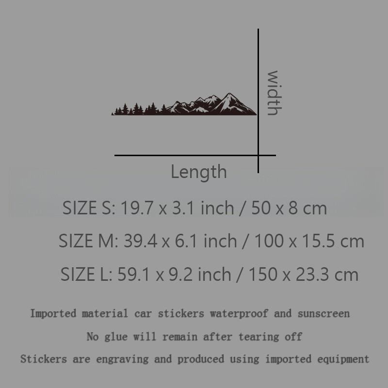 Forest mountains with full body tilt creative&funny stickers for cartoon fans&lover,high quality for car trucks motorcycles