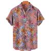 Oversized Shirt Hawaiian Beach Holiday Flower Painting Pattern Summer Casual Man Top Breathable Mens Design Clothing New