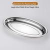 Stainless Steel Oval Plate for Grilled Fish, Steamed Fish, Fruit, Rice, Noodles, and Eggs.