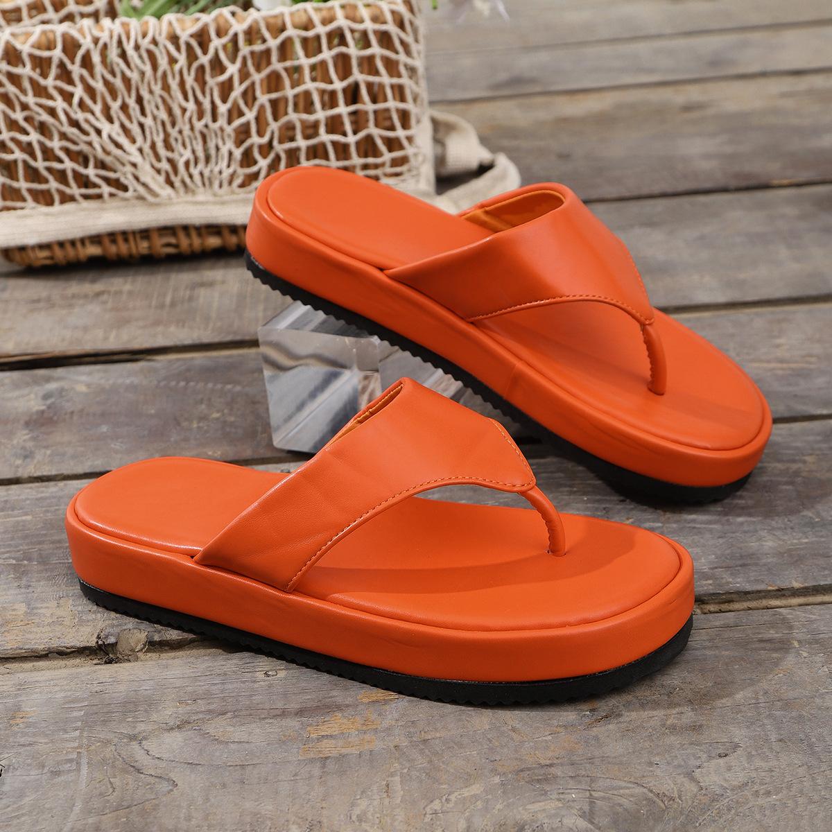 

Multi-Color Platform Flip Flops Thick Sole Slippers Casual Daily Wear Comfortable Non-Slip Sandals Size 36-43 Sandalias Mujer 43