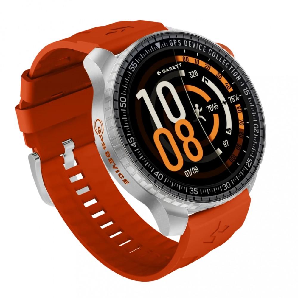 Smartwatch Kompas GPS srebrny