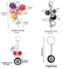Biljardtärning Nyckelring Kreativ Väskhänge Liten Hängande Prydnad Nyckelringshänge för Par Familj