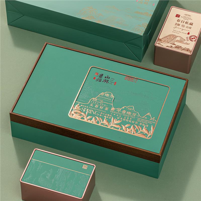 High-End Green Tea Gift Packaging Box - Enshi Yulu and Longjing