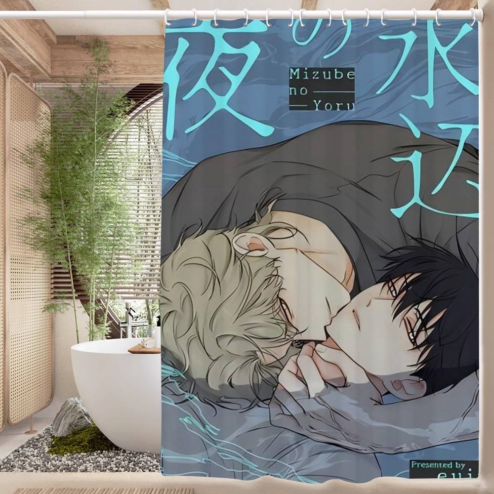 Ebbe in der Dämmerung Anime Duschvorhang - Wasserabweisend und auslaufsicher, Schimmel- und Mehltauresistent für