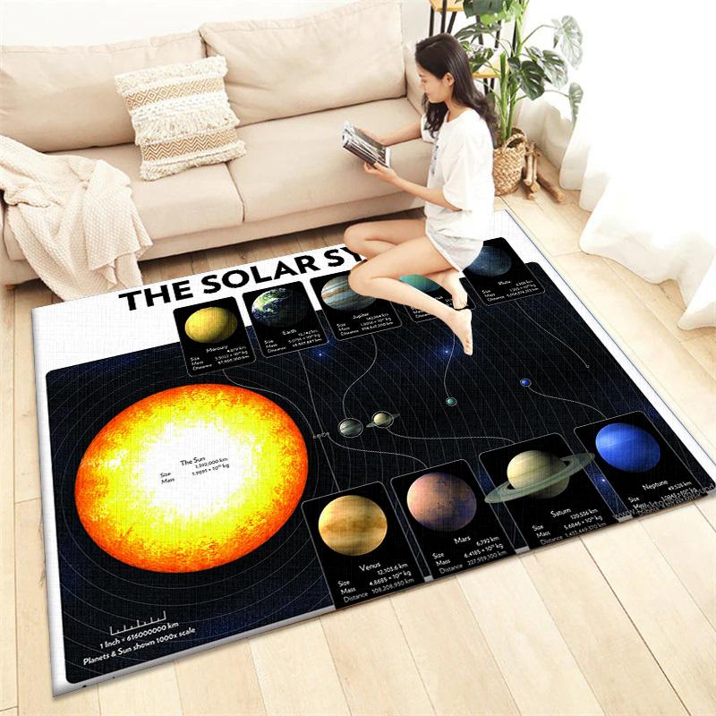 Cosmic Planet HD Printed Carpet Living Room Home Decor Sofa Table Rug Anti Slip Chair Cushion Lounge Mat Picnic Camping  Ar