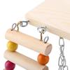 3pcs Wooden Parrot Squirrel Bird Toy Springboard Swing Ladder Cage Accessories