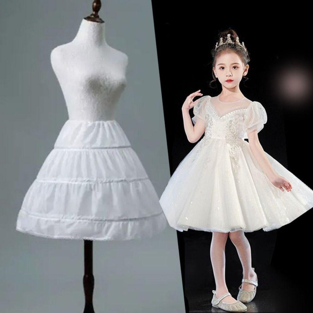 Lace Children Petticoat Elastic Waist Cosplay Crinoline Underskirt  Girls