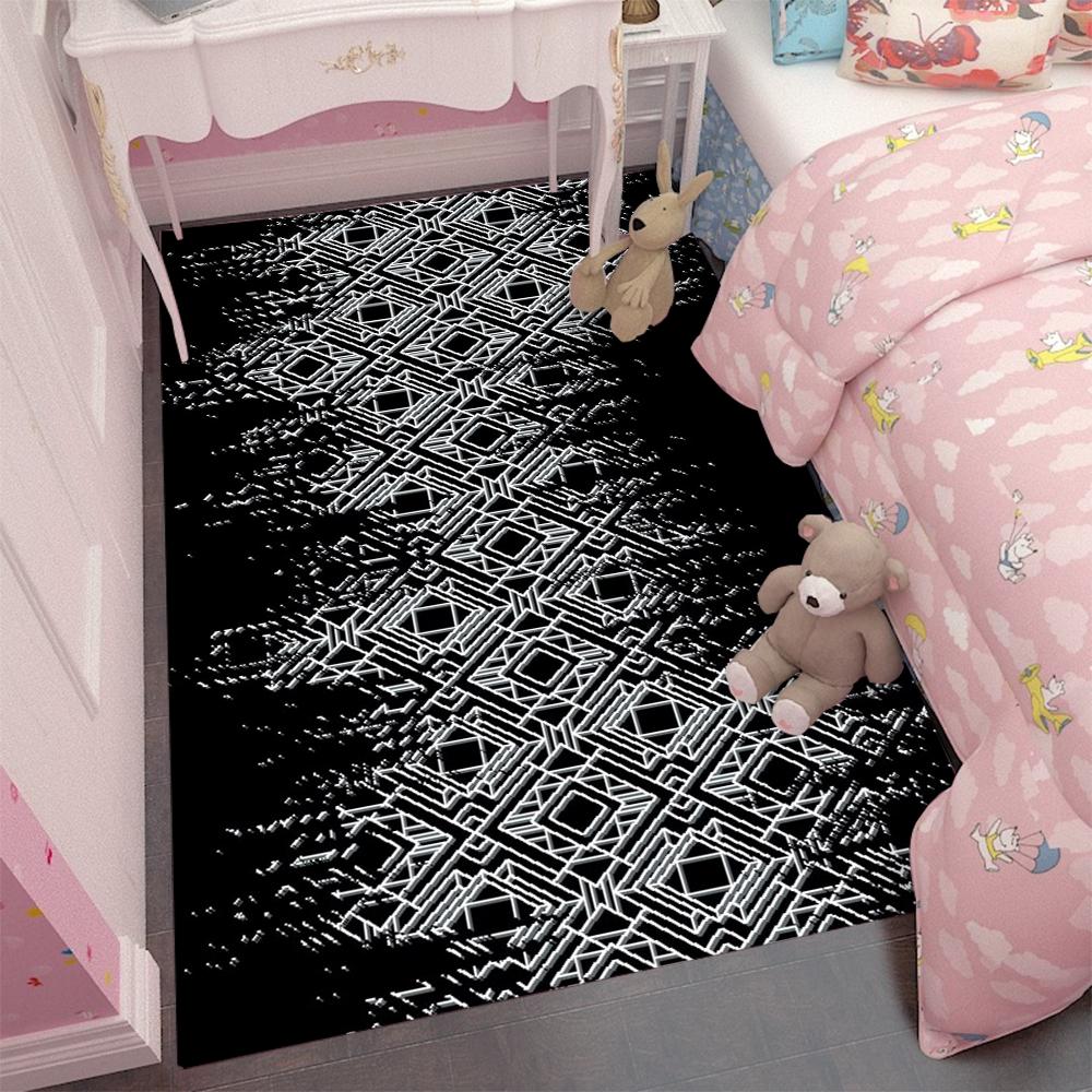 Simple Carpet Cartoon Living Room Bedroom Kitchen Sofa Table Balcony Rug Non-slip Washable Mat Exquisite Home Ornaments