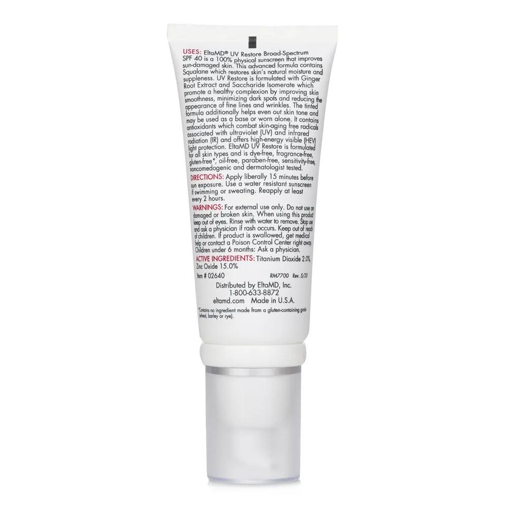 Protector Solar Facial Físico UV Restore - Tonalizado 57g/2oz