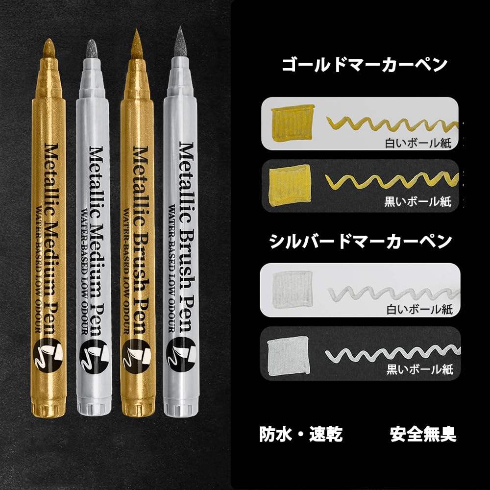 Silvered Marker 2 Waterproof Quick Line Acrylic White Brush Name Tire White Letter Tire White Magic Manga for and Tires Pen, Tips, Ink, Drying,