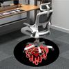 1pc Heart Flame Office Round Area Rug,  Mat Suitable For Office, Under Office Chairs Bedroom Living Room Home Decor, Room Deco
