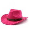 Cappello di lana scamosciato uomo donna cappello da coppia cappello da cowboy western di lana