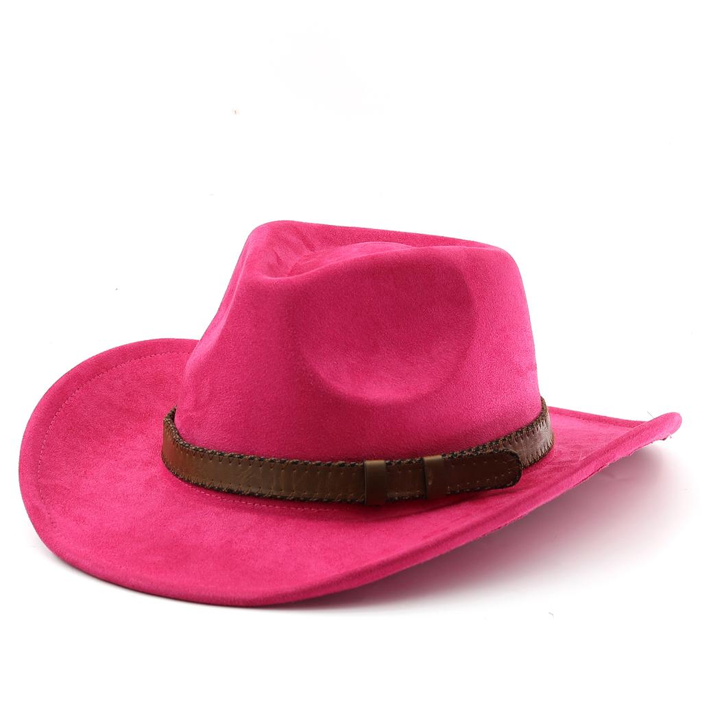 Cappello di lana scamosciato uomo donna cappello da coppia cappello da cowboy western di lana