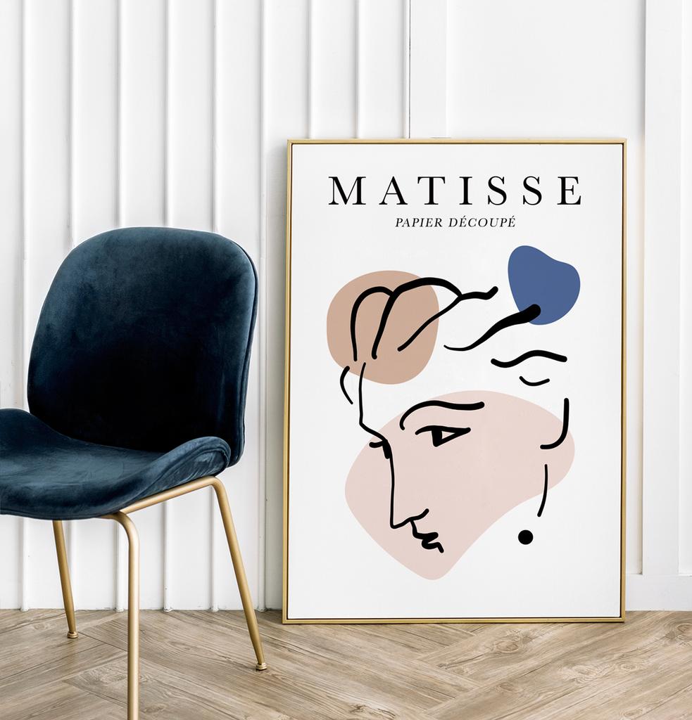 Poster Matisse Face Pastel Colors