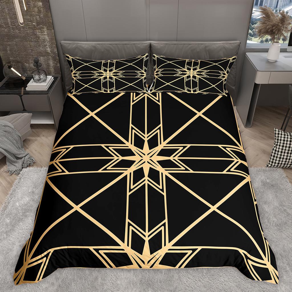 Comforter Homewish Abstract Geometric Stripe Line Bed Set Modern Contemporary Artwork Set