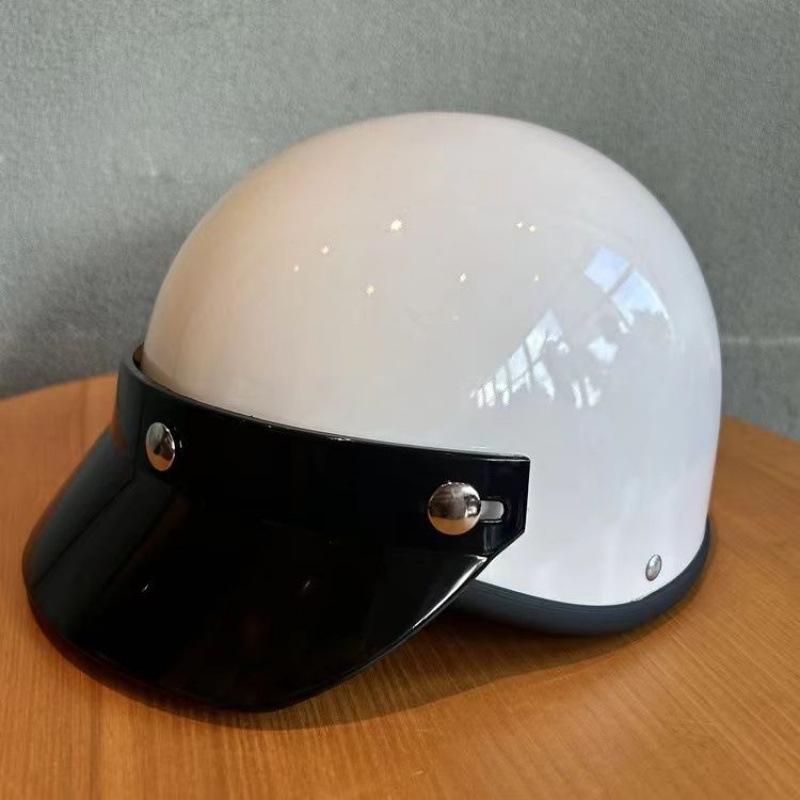 Certified Lightweight Universal Half Helmet for Electric Vehicles – Stylish, Retro, All-Season Safety Helmet