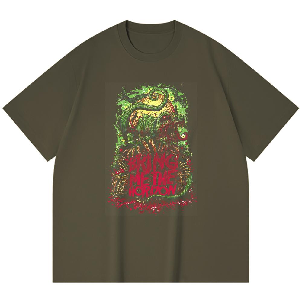 230 Gsm 100% Cotton Heavy Metal T-Shirt  Rock Band Popular Music Print Unisex Heavy Cotton T Shirt