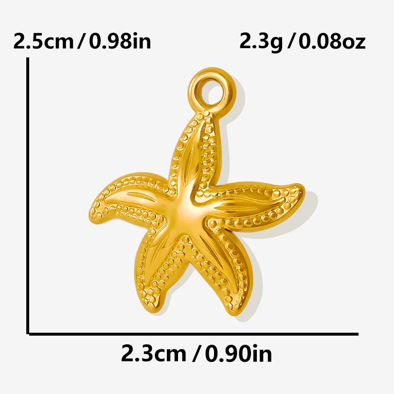 6pcs/Lot Stainless Steel Ocean Animal Charms For Jewelry Making Earring Necklace Starfish Coral Seahorse Pendant DIY Accessories