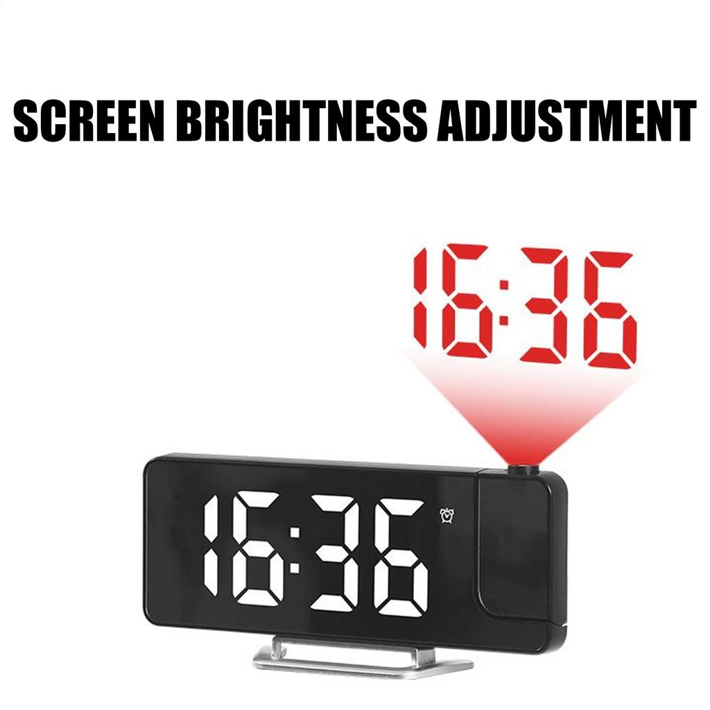 Projection Alarm Clock Multifunction Intelligent Luminous Clock Bedroom Large Screen Digital Clock Celling Projector