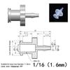 Luer Lock Adapter Pp Material Connector Air Valve Pipe Dispensing Glue Subpackaging Syringe Barrels Fitting