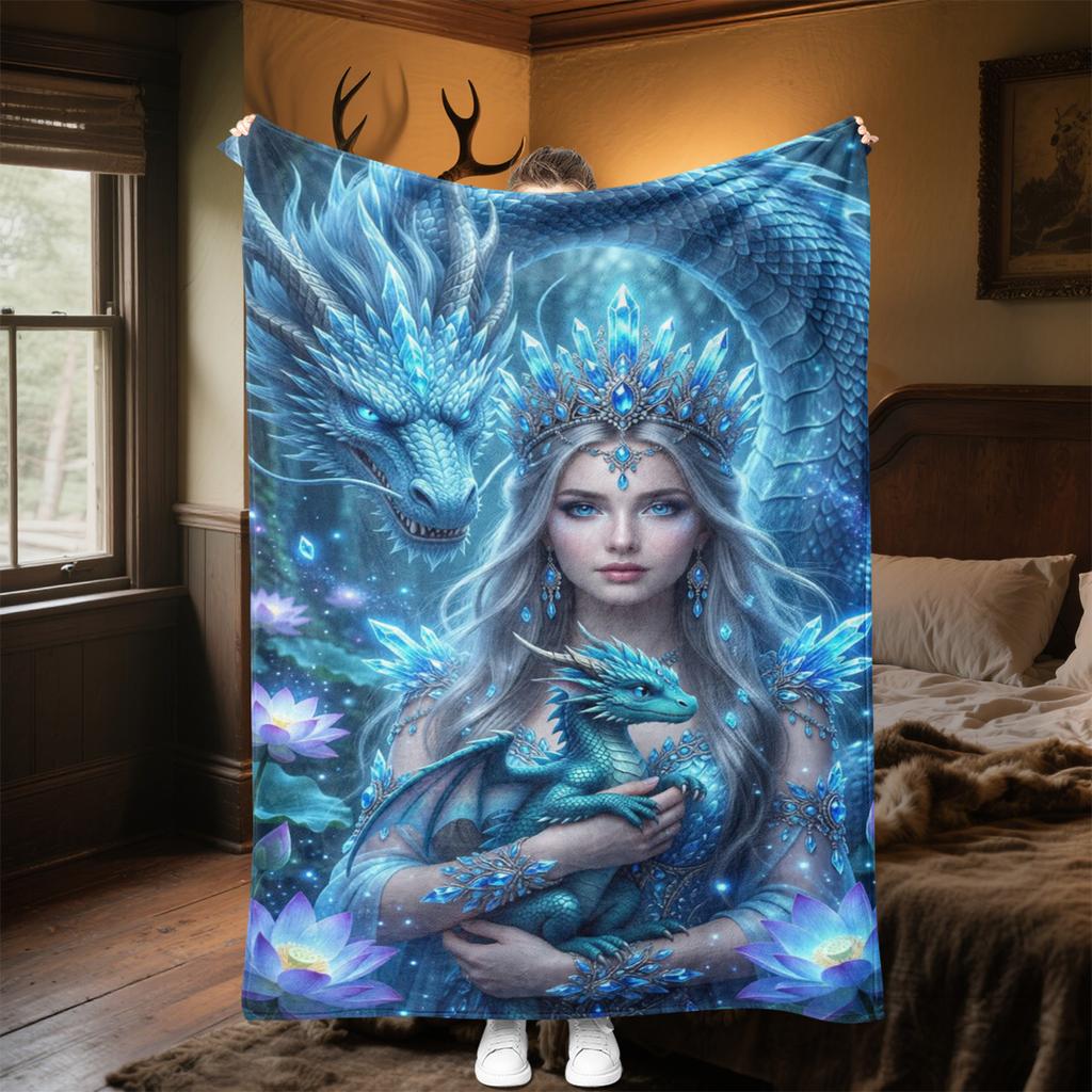 Wolf Plush Blanket Soft Comfortable All Seasons Perfect Sofa Office Naps Outdoor Travel Makes Great Gift