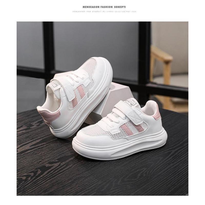 61 Zeige Kleine Weiße Schuhe Frühling und Sommer Neue Mädchen Atmungsaktive Netzschuhe Jungen Leichte Sportschuhe