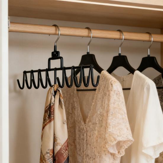 Hook Hanger 18 Multi-Hook Over Door Organizer Strong Load-Bearing Space-Saving Clothes Bags Towels Storage Rack