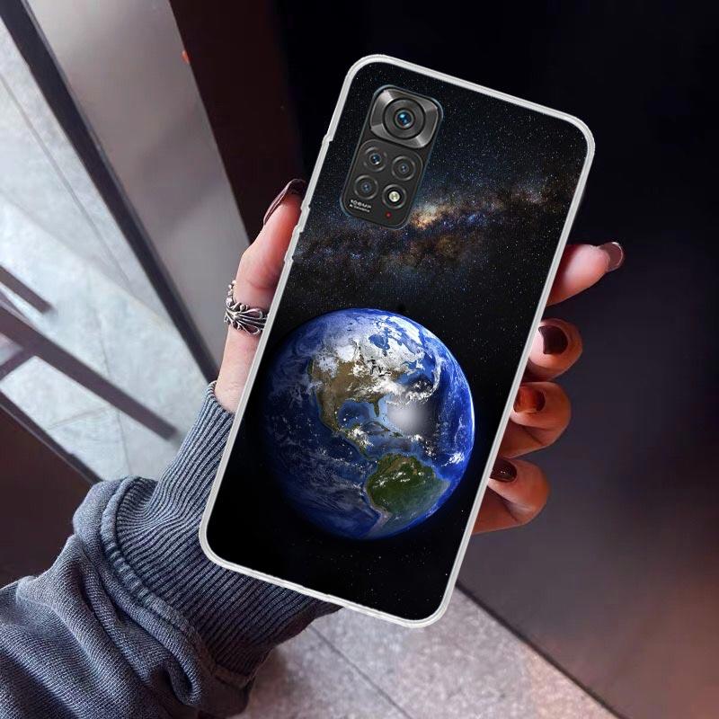 Earth Stars Space Phone Case For Xiaomi Redmi Note 15 14 14S 13 12S 12 Pro Plus 11S 11 10S 10 4G Cover 11E 11T 5G Print Fundas R