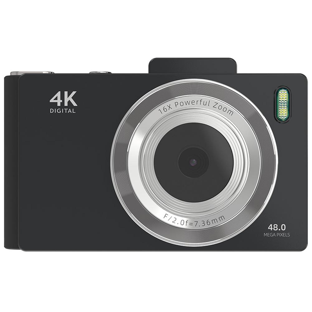 4K Digital Camera 2.8 Inch IPS Screen Portable CCD Camera 16X Zoom Vlogging Camera with Flash Video Camcorder for Teens Students