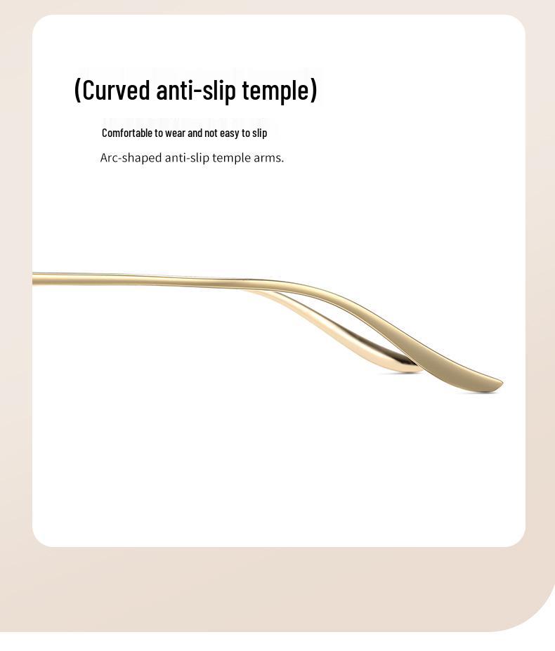 Leopard Head Rimless Sunglasses: Women's & Men's Small Square Frame