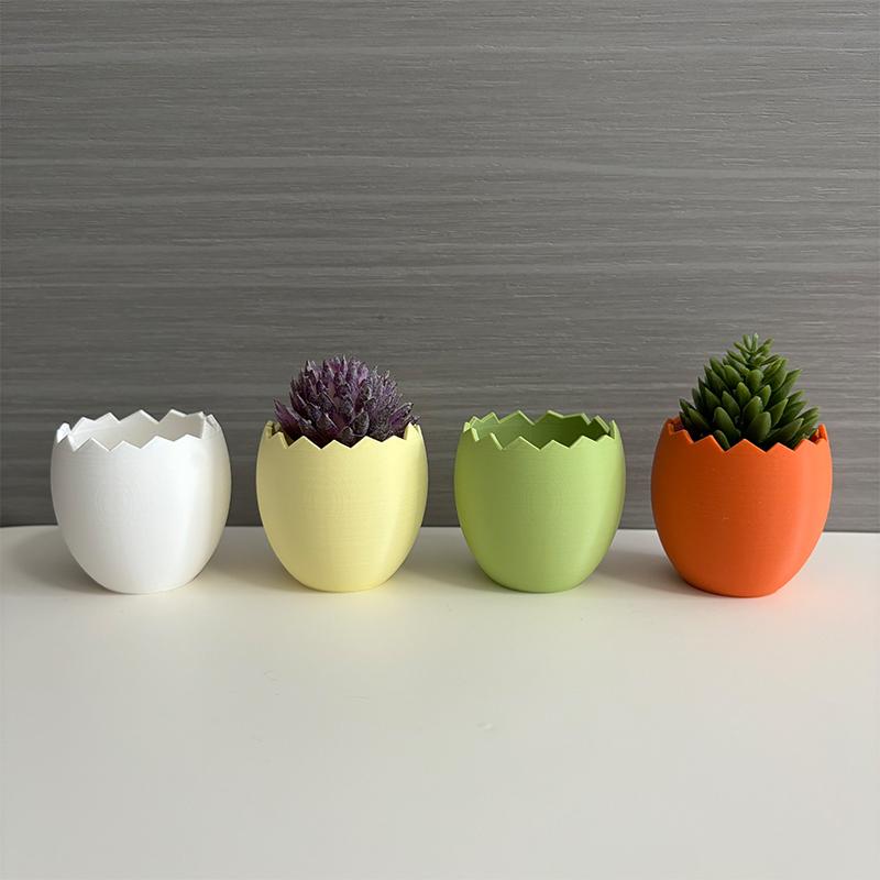 4 Pezzi Mini Fioriera a Forma di Uovo Fioriera per Piante Succulente Ornamento da Tavolo Fioriera in Plastica Decorazione per la Casa Decorazione di Pasqua