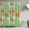 Colorful Retro Circle Pattern Waterproof Shower Curtain With Hooks For Bathroom Decor Home Accessory Easy To Clean And Maintain