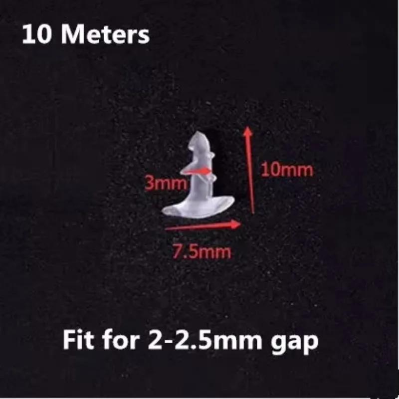 10M doors and windows slot thong Aluminum Alloy fixed glass strip doors and windows three EPDM seal strip Rubber strips