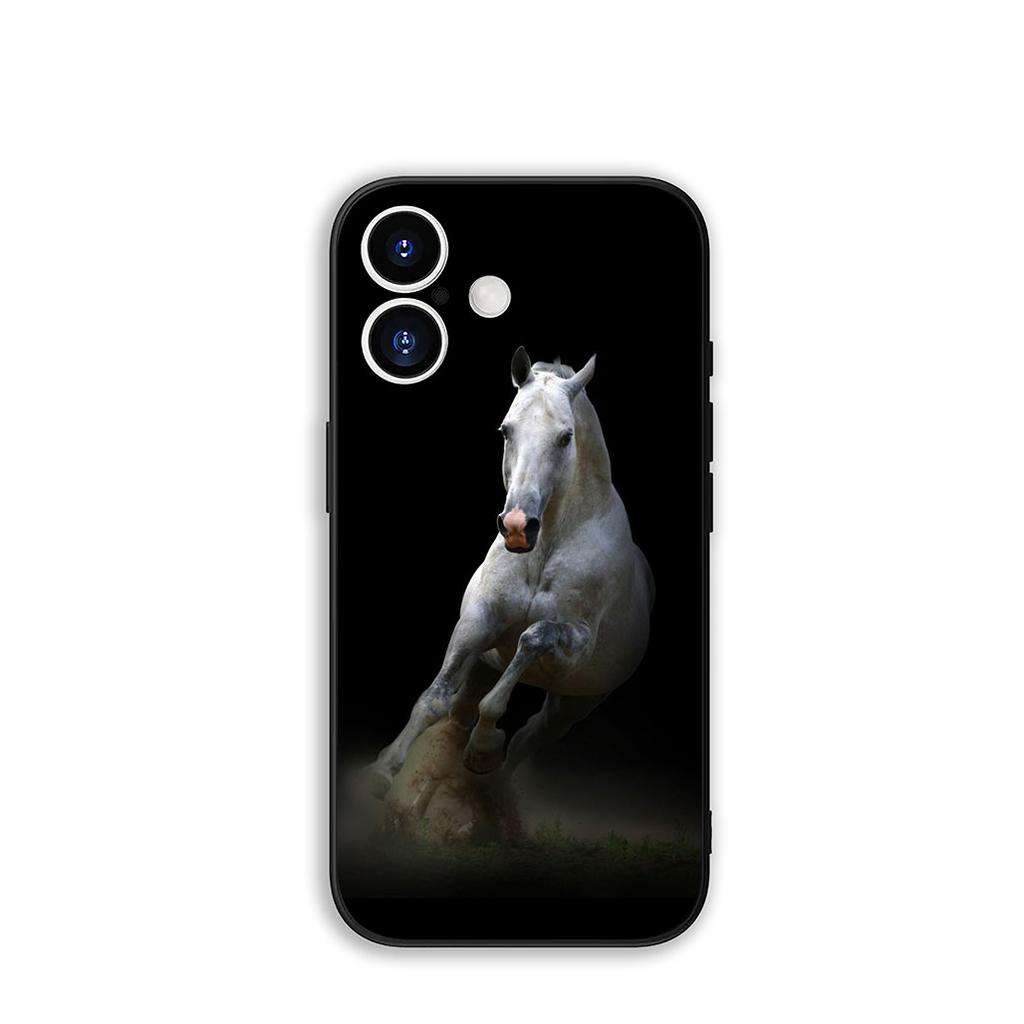 Hülle Wildes Pferd Schwarz Cool für Samsung Galaxy A25 A37 A57 A12 A14 A31 A41 A50 A51 A70 A71 A72 A21S A04 M15 Note 20 9 8 10 Hülle