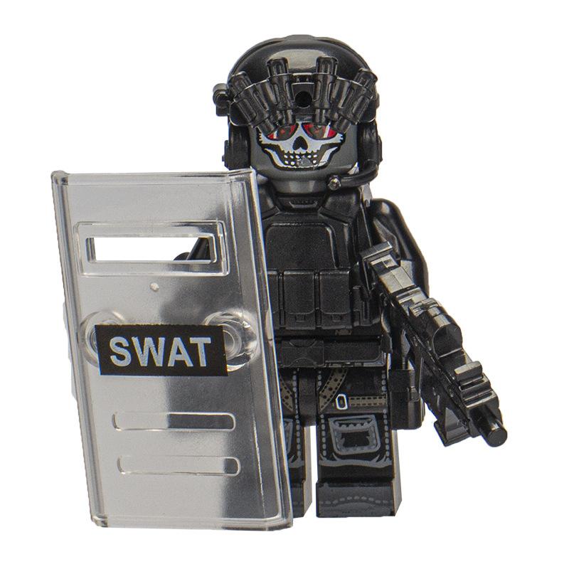 Ninja Warrior Superhero Doll With Weapon Single Building Block Assembly Toy