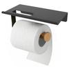 Uchwyt na papier toaletowy z półką TADAR 4981 czarny