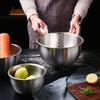 1.5/2.5/4.5L Sanding Kitchen With Scale Metal Egg Whisking Pan Salad Bowl Mixing Bowl Baking Tool