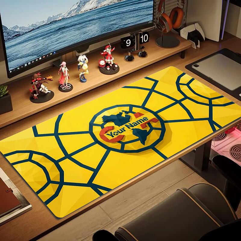 Club America Custom Name Large Size Mouse Pad Large Gaming Table Cushion Non-slip Laptop Tablet Big Mousepad XXL Mat Mini PC Playmat With Lock edge