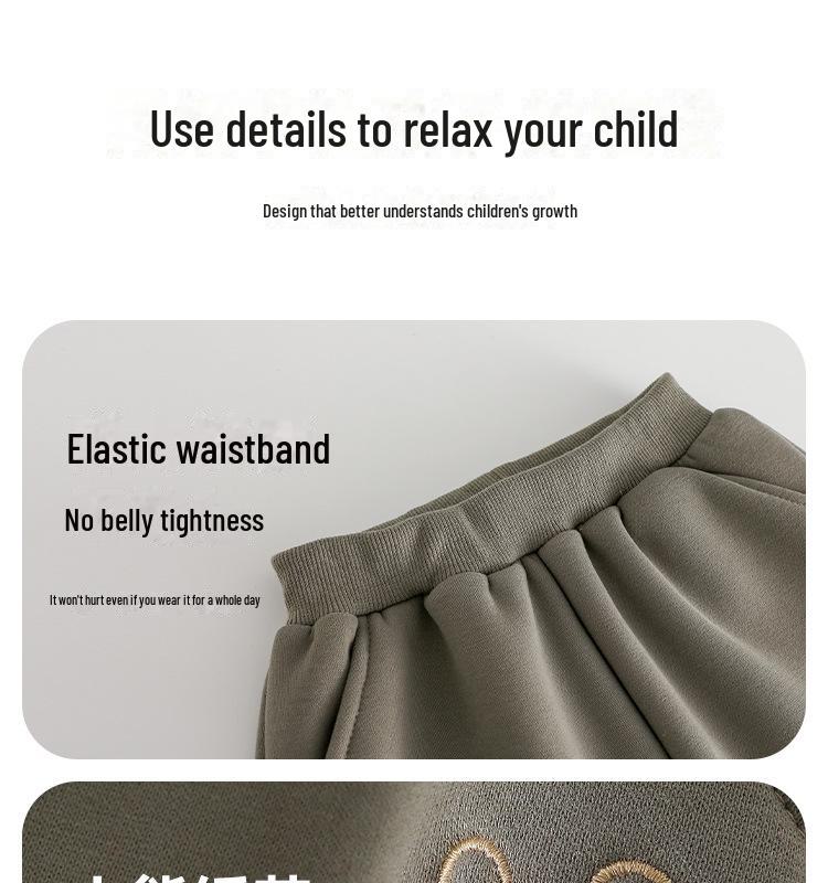 Babyhose aus Baumwoll-Hall-Velours-Strick für den Winter - Unisex-Kinder-Sportbekleidung