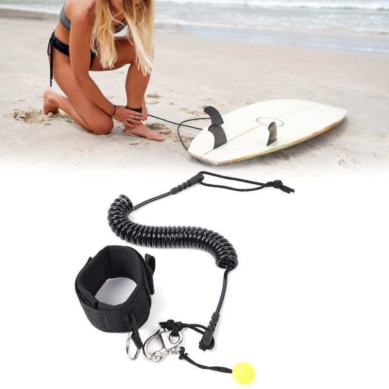 Correas de Liberación Rápida Alta Elasticidad Cuerda de Seguridad con Cable de Resorte Engrosado para Tabla de Paddle Deporte Acuático