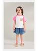 2025 Summer Girls' Cartoon T-Shirt - Short Sleeve, Cute Design